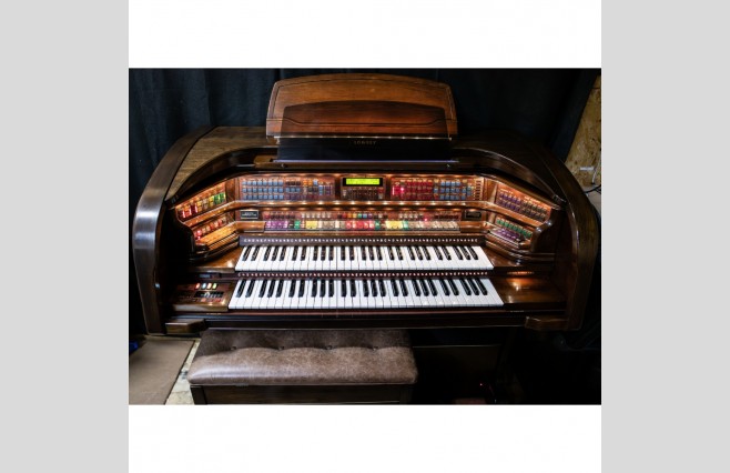 Used Lowrey Majesty DLX Cherry Organ All Inclusive Top Grade Package (SN:510D604K023178) - Image 1